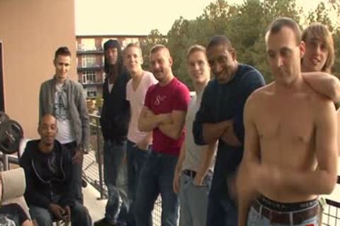 Bukkake Loving homo Gobbles penises