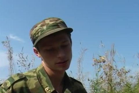 A young Military duett have a joy Some Sex outside