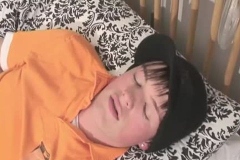 brunette hair fellow Strokes Himself And Dildos ass