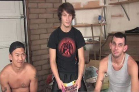 Caiden Gives blowjob To Two boyz