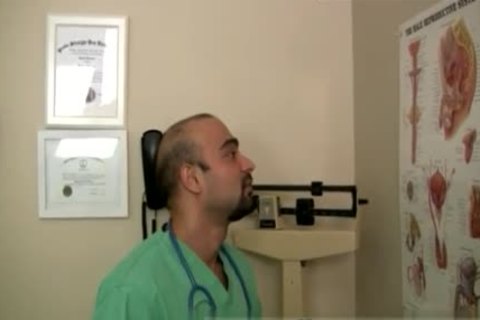 Doctor Jerks Off In His Office