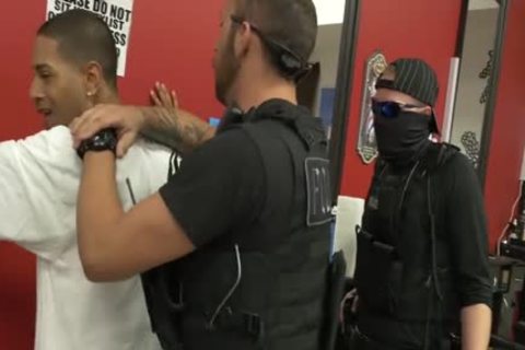 Racist Cops & dark twink