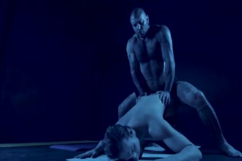 Yoga Trainer Helps Stretch An butthole hole