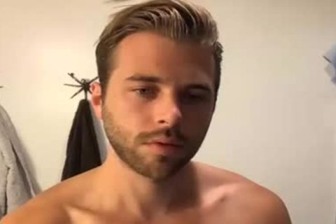 fashionable guy Bathing In Live