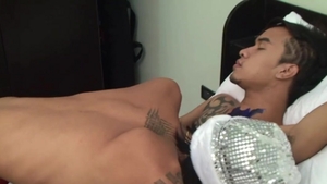 GayAsianNetwork - Hard masturbating plus inked asian gay Dang