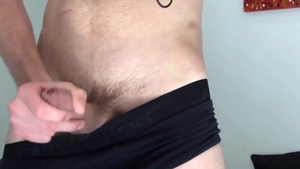 AmateursDoIt: Inked Danny Delvaux jerking uncut cock