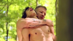 pounded In The Woods By A Muscle Stranger, And Enjoys His Monster 10-Pounder