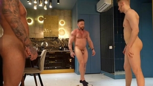 two Bodybuilders Play With Their Next Door boyfrend