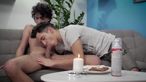 Two Hungry Boys Explore Each Other in Public