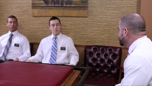 Missionary Boys: Foster Licks Elder's Ass