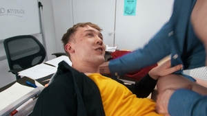 Ezra Rides Mr. LeBlan's Hard Cock in Wild Detention
