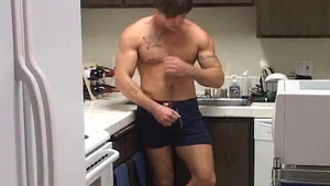 Next Door Male: Naughty Running Back's Solo Tease-Fest
