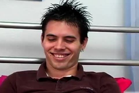 man acquires interviewed then jerks it off bare